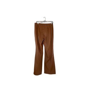 Wild Fable Vintage-Style Brown Faux Leather Flared Pants Women Size 0 Retro